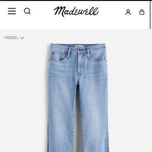 Madewell Full Length Kick Out Jeans in Light Blue (Condale) Wash. New with tags!